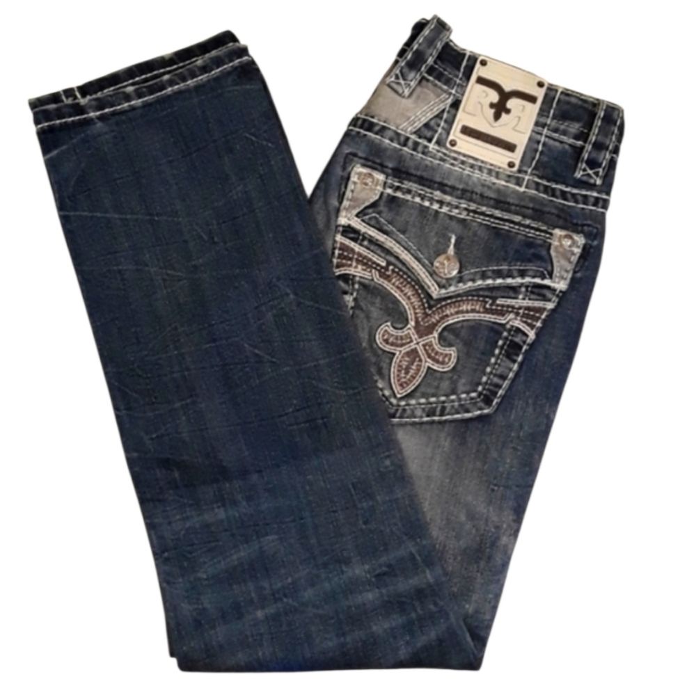🆕️Rock Revival Kort Straight Jeans. Men's Size: Waist 30x34 Inseam. NWOT.